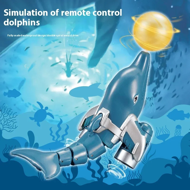 Simulation Rc Dolphin Toy Remote Control Animals Waterproof Submarine Robots Electric Fish Outdoor Pool Lake Kids Toys Boy