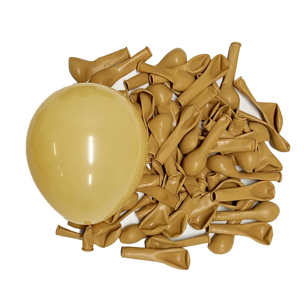 10/20/30 Stück 10 Zoll dunkle Khaki-Geburtstagsballons Retro Kaffeebraun Senfgelb Sand Weiß Globos für Hochzeit Babyparty Deko – Detail 21