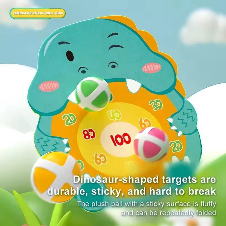 Dinosaurus klittenbal dartbord spel voor kinderen_voghion.com