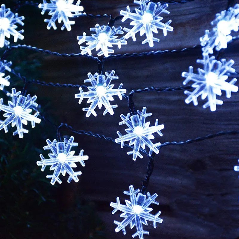 Solar Garlands Light 5m 7m 12m Snowflake Flower Solar Lamp Power LED String Fairy Lights Garden Christmas Decor for Outdoor solar wall lights outdoor Solar Lamps