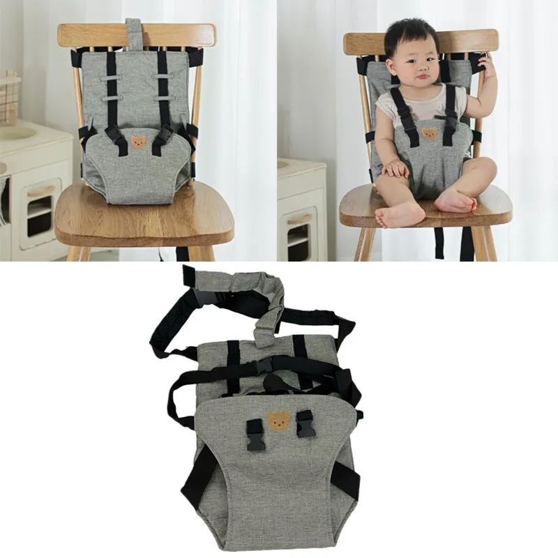 Baby Highchair Backrest Seat Harness Belt Portable Adjustable Baby Dinner Chair Shoulder Straps Washable Seat Security Belt