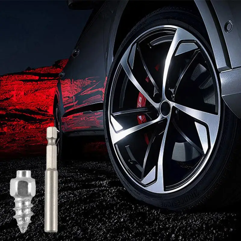 Snow Studs For Tires Snowmobile Stud Wheel Studs 100X Tire Snow Spikes Tungsten Steel Anti-Ice With Installation