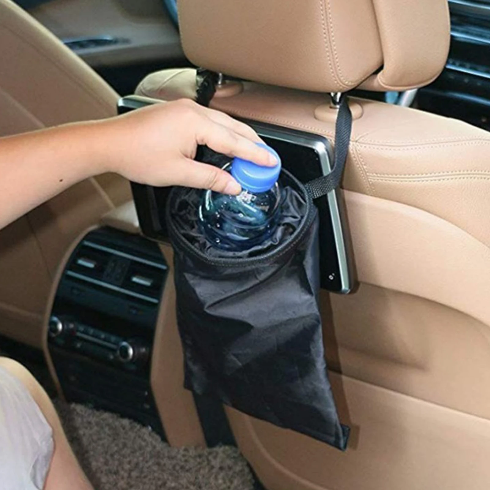 Poubelle de voiture portable, durable, pliable, sac de rangement pour  voiture, chaise arrière, Oxford Grill, E27, 1 pièce - AliExpress