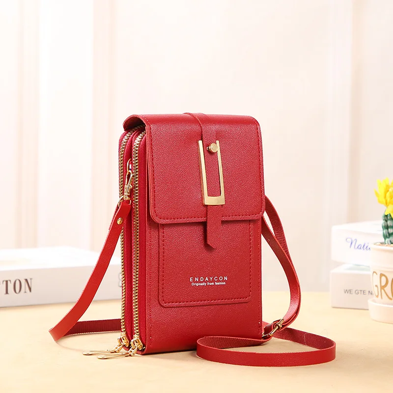 Elegant Women's Crossbody Soft Leather Handbag – Stylish Touch Screen Purse and Wallet