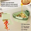 Triangles Suction Cup Sink Corner Rack - Detachable Trash Catcher & Food Waste Drainer, Space-Saving Kitchen Organizer 2