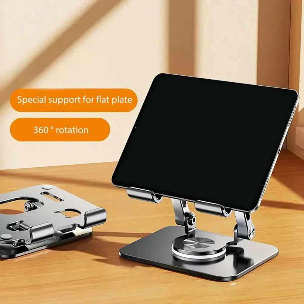 Foldable Mobile Phone Holder 360 Degree Rotating Hollowed Bracket Stand Anti Slip Tablet Stand Holder Height Adjustable for iPad aluminum bike phone holder 360 degree rotating adjustable anti slip cycling bicycle handlebar phone mount holder stand for mtb road bike motorcycle