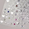 Colored Crystal Star Love Heart Shiny Silver Hollowed Smudging Rainbow Flower Jelly Embossed Nail Art Stickers Manicure Decals 4