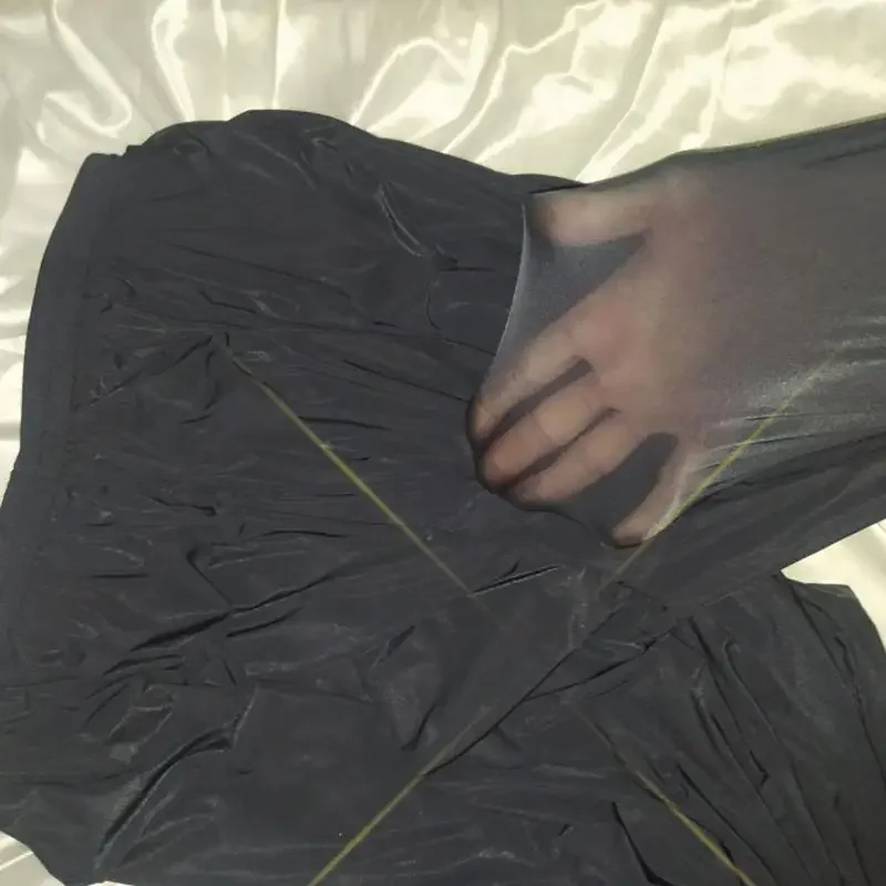 Men Super Elastic Ice Silk Facial Mask Pants Women Lantern Pants See Through Erotic Silky Smooth Touch Trousers Sleeping Bottoms