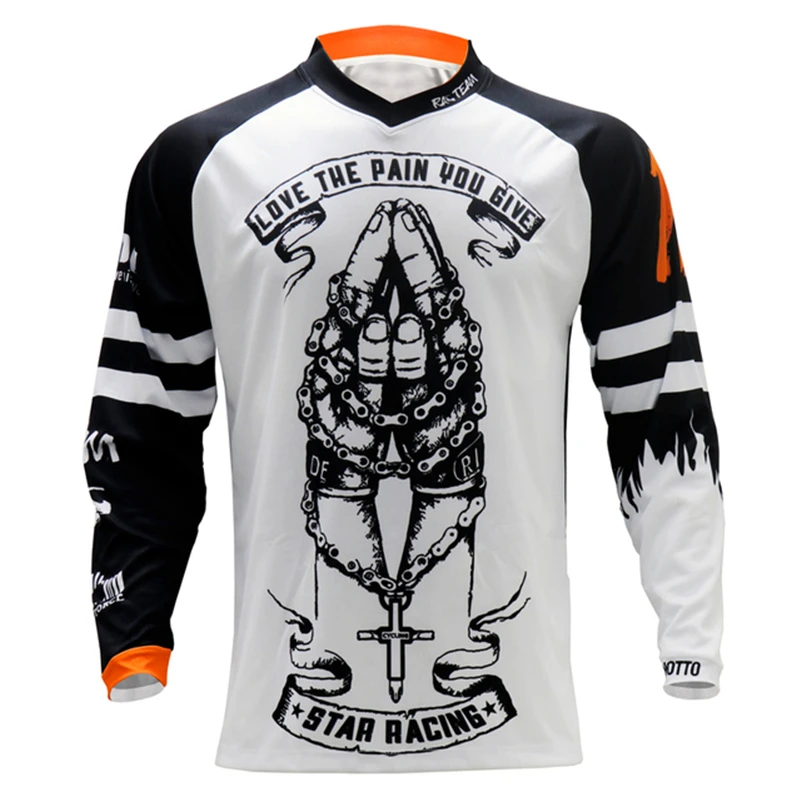 thumbnail image 1 of Camiseta de ciclismo profesional para hombre 2022 de secado rápido para motocross, descenso, bicicleta de montaña, DH, ropa de motocicleta, camisetas de MTB, 1 of 5