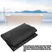 Square Universal Hot Tub Dust Cover Cap Waterproof Anti-UV All-Weather Spa Cover Cap Protector Hotspring Snow Rain Dust Covers 2