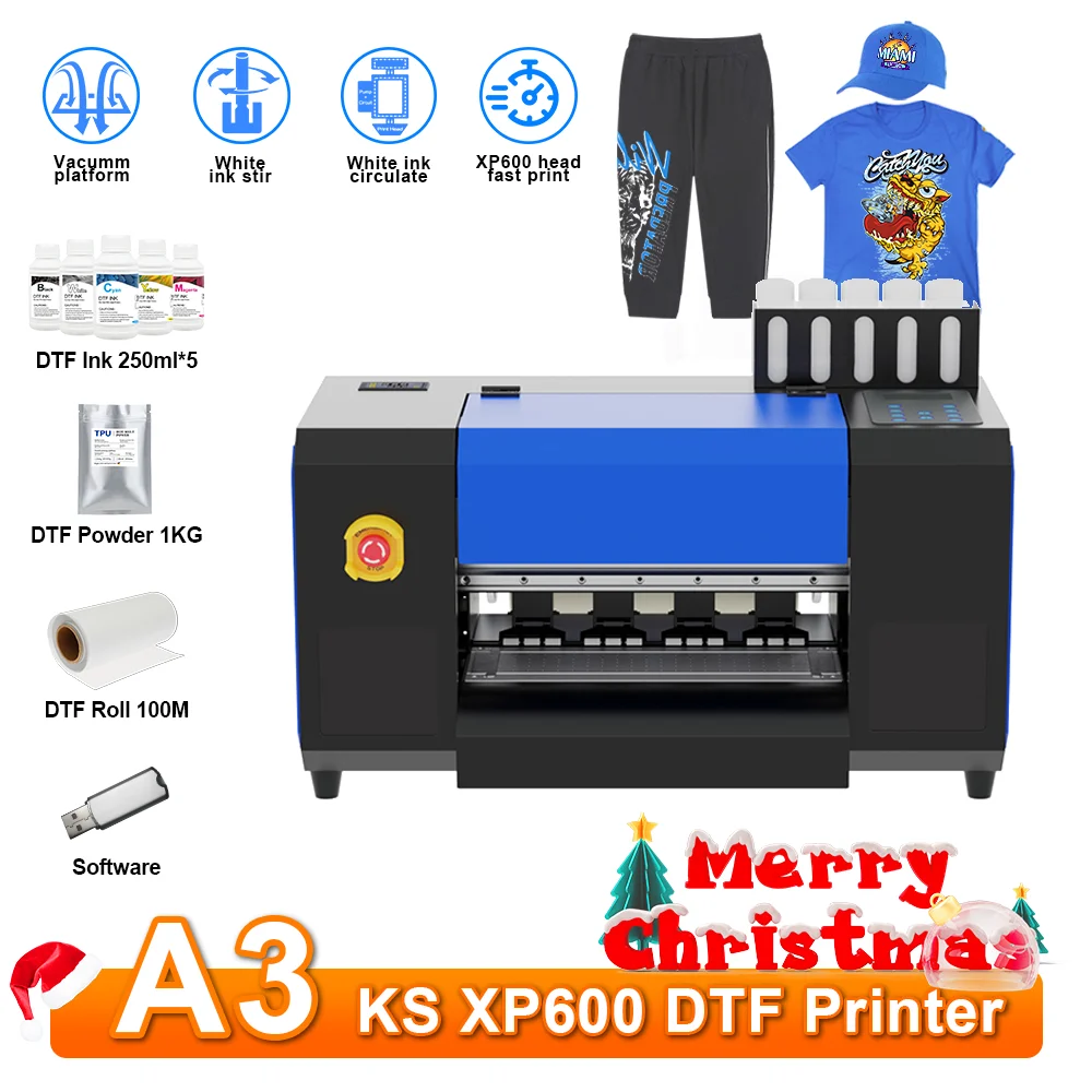 

XP600 DTF Printer Impresora A3 T-shirt Printing Machine DTF T Shirt Transfer Film Printer With Roll Feeder DTF Transfer Printers