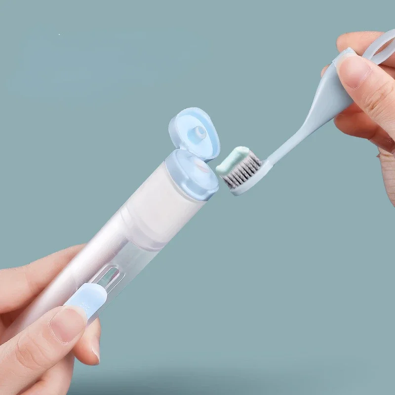 Soft Toothbrush Toothbrush Set Portable Toothbrush 1PC Travel Folding Super Soft Bristle Can Hold Toothpaste