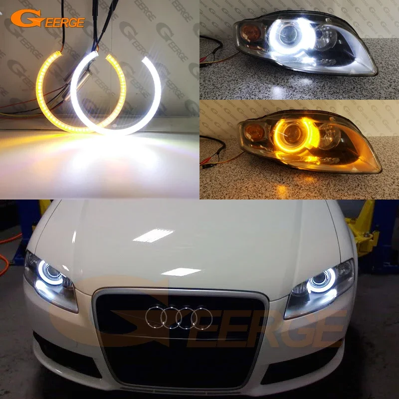 アウディA4 S4 RS4 B7セダン用LEDテールランプ 2005-2008y Clear Red LED Tail Lights for AUDI A4 S4 RS4 B7 5 doors