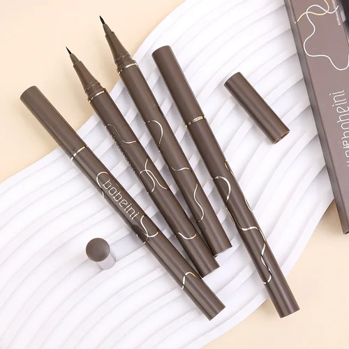 방수 울트라 파인 리퀴드 아이 라이너 펜, 0.05mm, 오래 지속되는 퀵 드라이 스무스 블랙 아이 라이너, 하부 속눈썹 펜슬, 한국 메이크업 4
