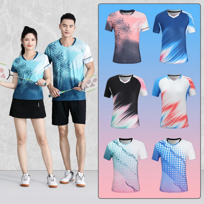 Men's Table Tennis Wear Badminton Suit Quick-Drying Sweat-Absorbent Uniform Casual Women's Sports Racing Suit