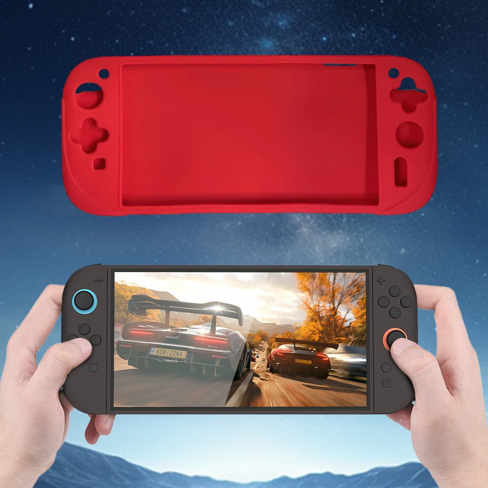 For Nintendo Switch 2 Silicone Case Protective Skin Sleeve Shockproof Protection Cover Shell For Switch 2 Handheld Game Console