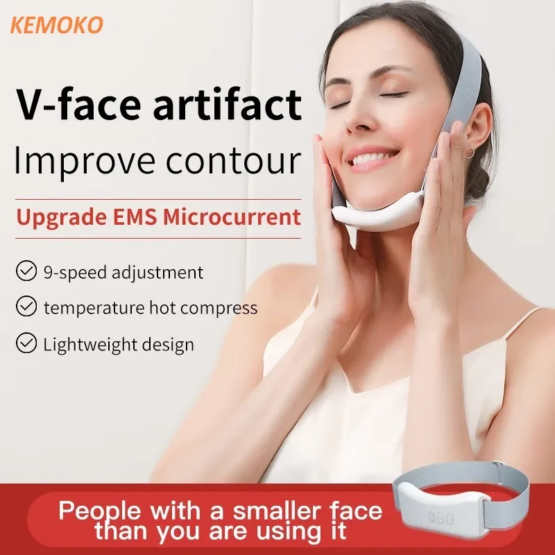 EMS V-Face Beauty Device Intelligent Electric V- Face Shaping Massager Facial Lifting To Removing Double Chin Skin Tightening