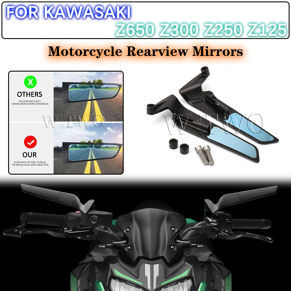 

Регулируемые вращающиеся зеркала заднего вида для KAWASAKI Z650 Z300 Z250 Z125