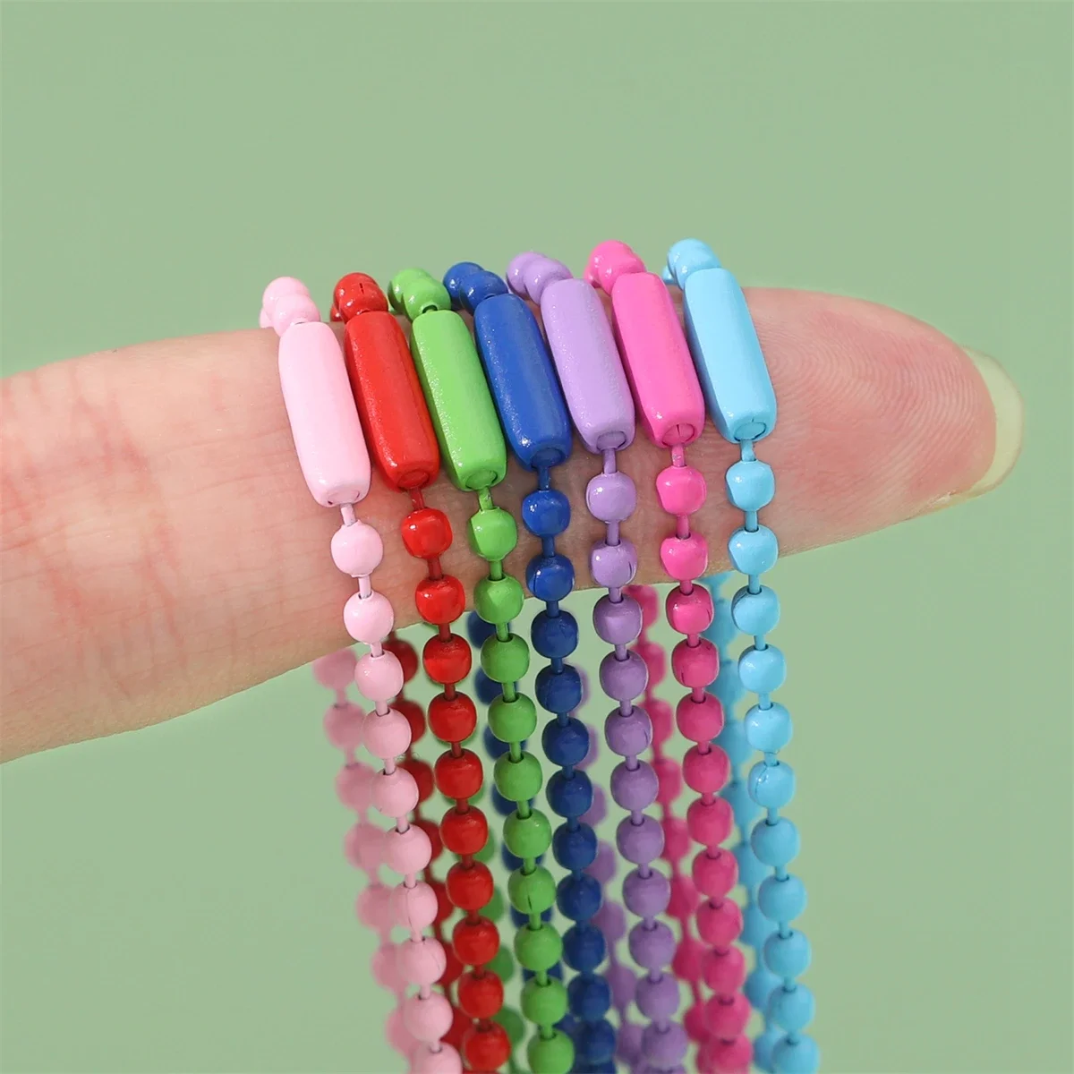 jewelry making accessories 20/40/60/80pcs Ball Bead Chains Fits Key Chain/Dolls/Label Hand Tag Connector 11.5CM