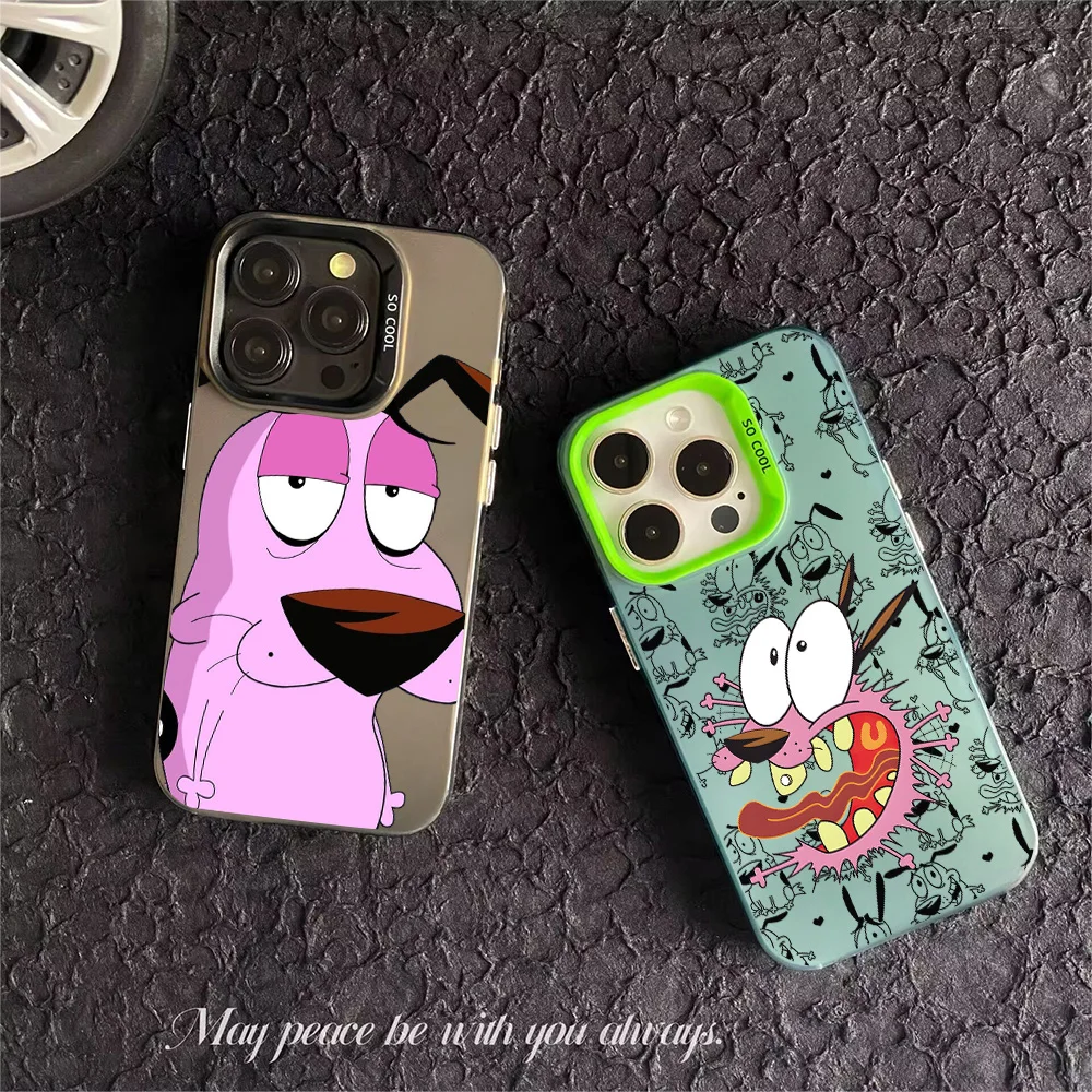 Courageous Matte Dog-Themed Phone Case