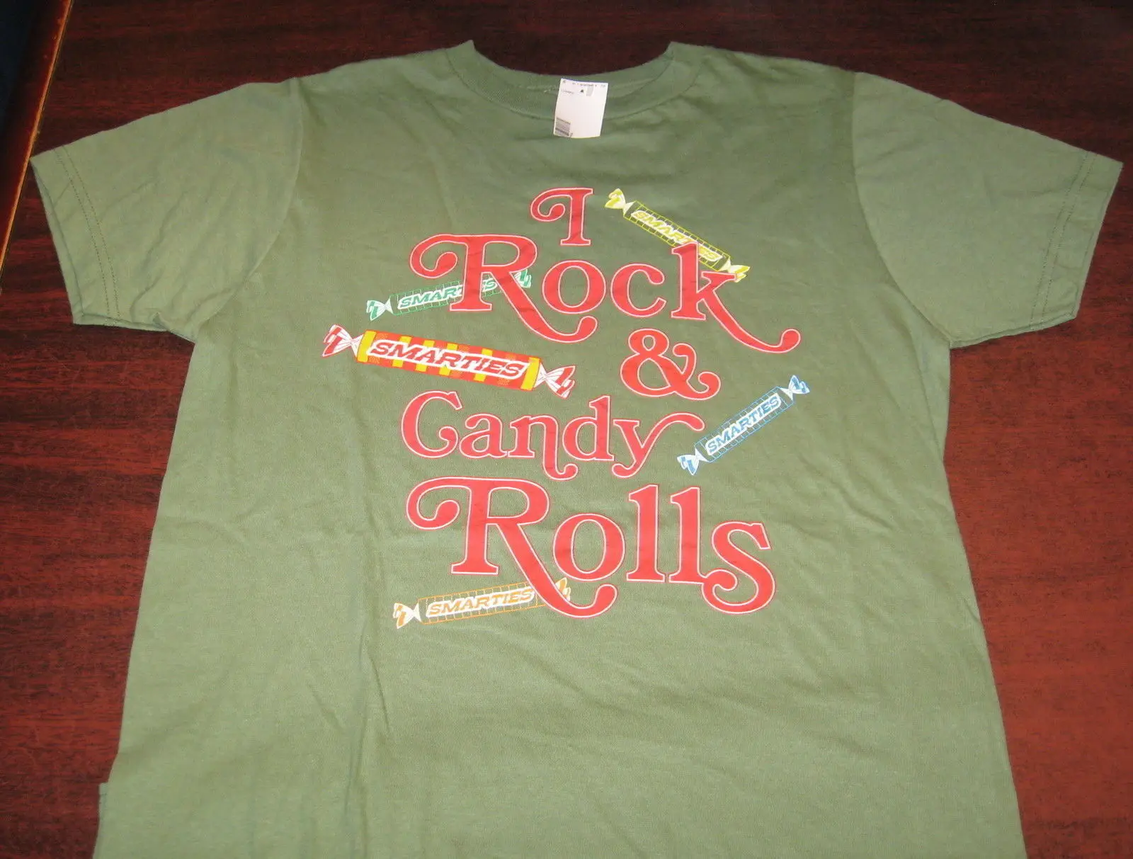 Smarties Sweet Candy Roll I Rock Rolls T Shirt New Nwt Medium Long O Short Sleeves