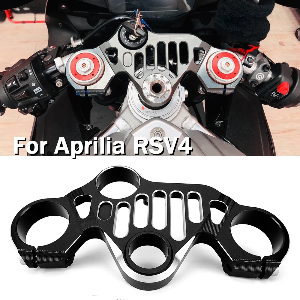 

Тройной зажим для мотоцикла Aprilia RSV4 1100R 2021 2022 2023 CNC алюминиевая верхняя панель держателя вилки