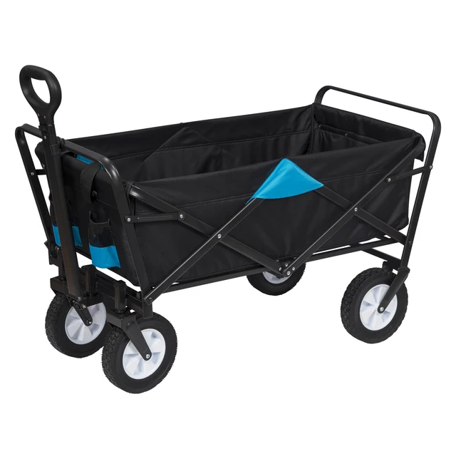 Összecsukható Kerti Kocsi Kosár Kemping Bevásárló Tengerparti Szerszám Kézi Szállítási 4 Kerekes Terhelés 80 Kg - Image 3