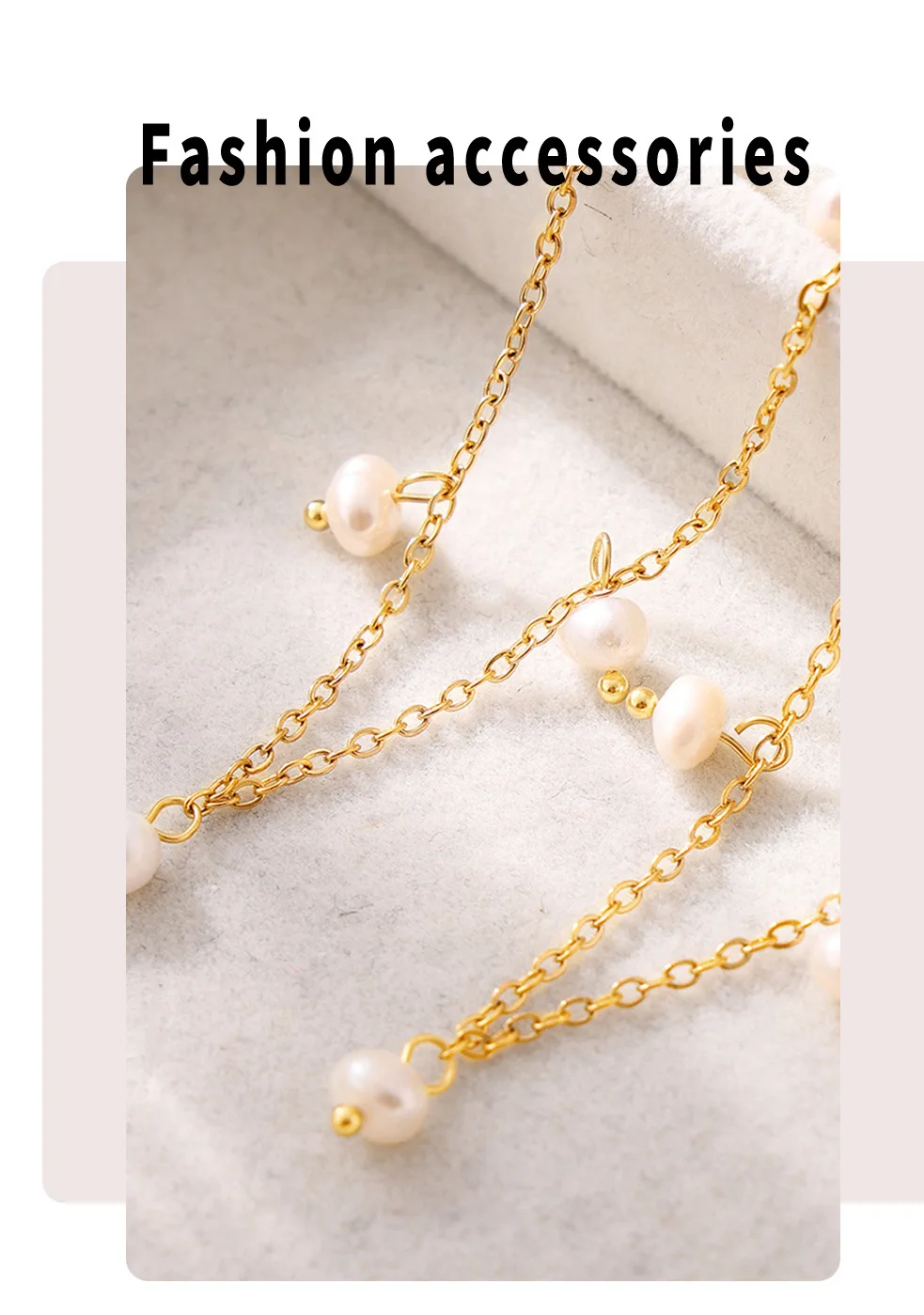 Amaiyllis minimalist ische barocke Süßwasser perlenkette Schlüsselbein Halskette einfache Damen Bankett Reise dekoration Schmuck – Detail 2