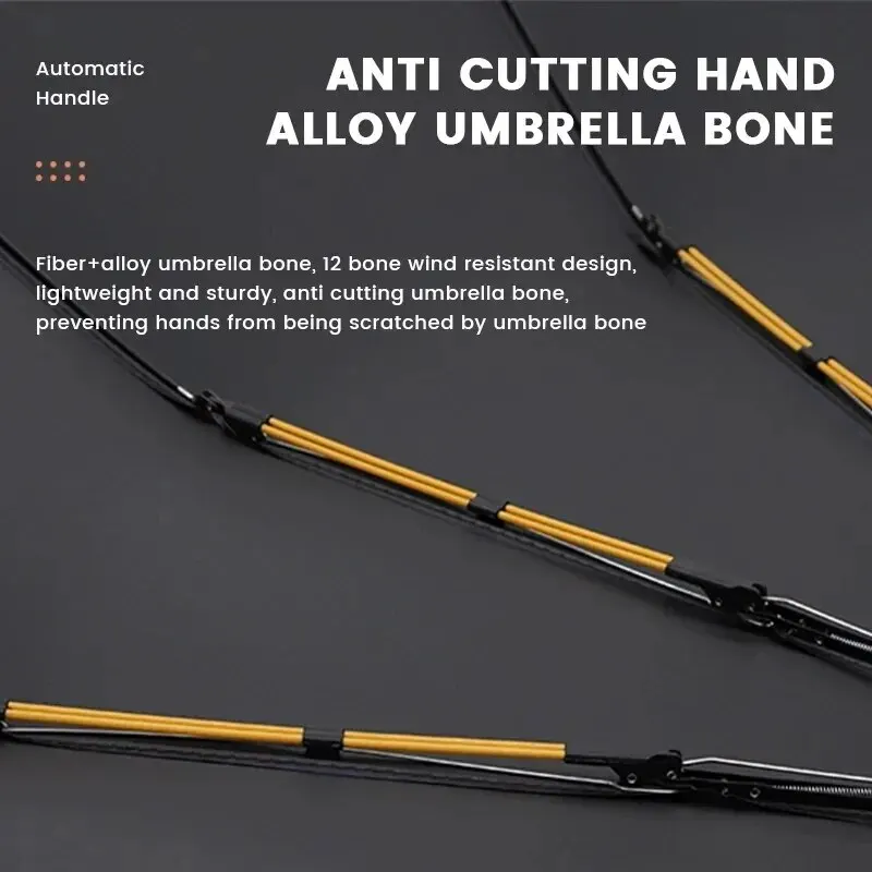 Black Umbrella Fully Automatic UV Resistant