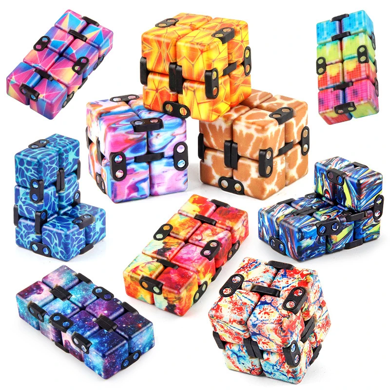Starry Sky Infinity Magic Cube Square Puzzle Toys Relieve Stress Hand Game Four Corner Maze Toys Children Adult Decompression fidget toys,puzzle toys,anti stress toys,magic puzzle cube