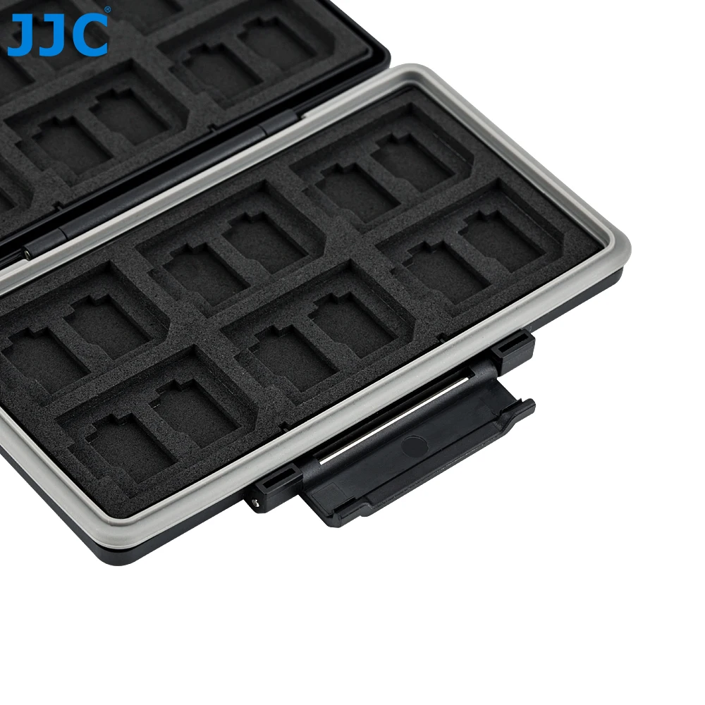 JJC 36 Slots SD Microsd Card Case Holder Waterproof  Soft Lining for 24 TF Micro SD SDXC SDHC & 12 SD Card Organizer Storage Box