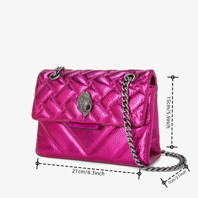 Women Mini Shoulder Bag Eagle Head Grid Crossbody Bag Mobile Phone Bags Handbags Female High Quality Brand Purse