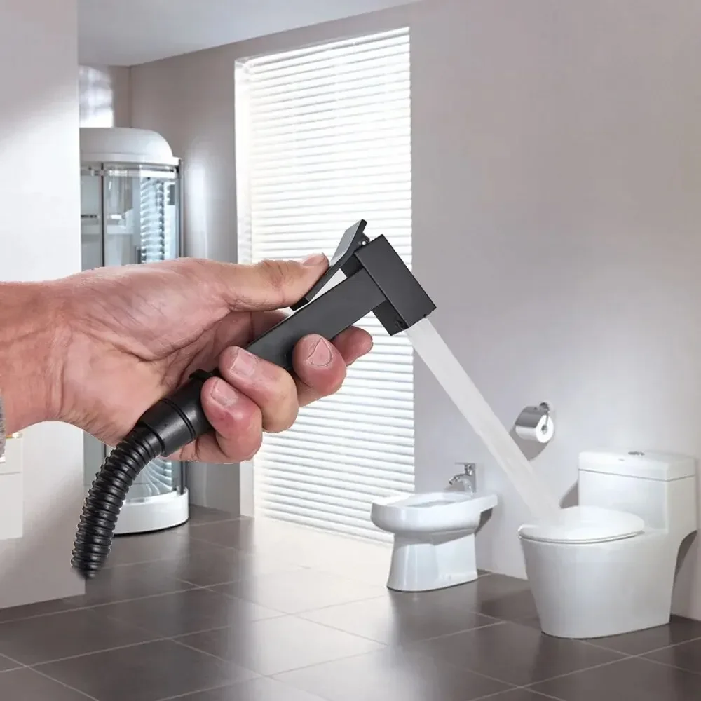 Bathroom Bidet Shower Faucet Single Cold Water Tap Handheld Bidet Spray Shower Set Toilet High Pressure Cleaning Sprayer