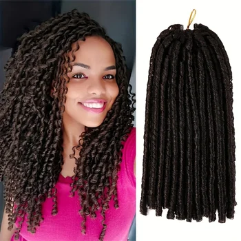 Extension Capelli Ricci Sintetici da 14 Pollici, Morbidi Ricci, Confezione da 3, per Donne, Halloween e Natale