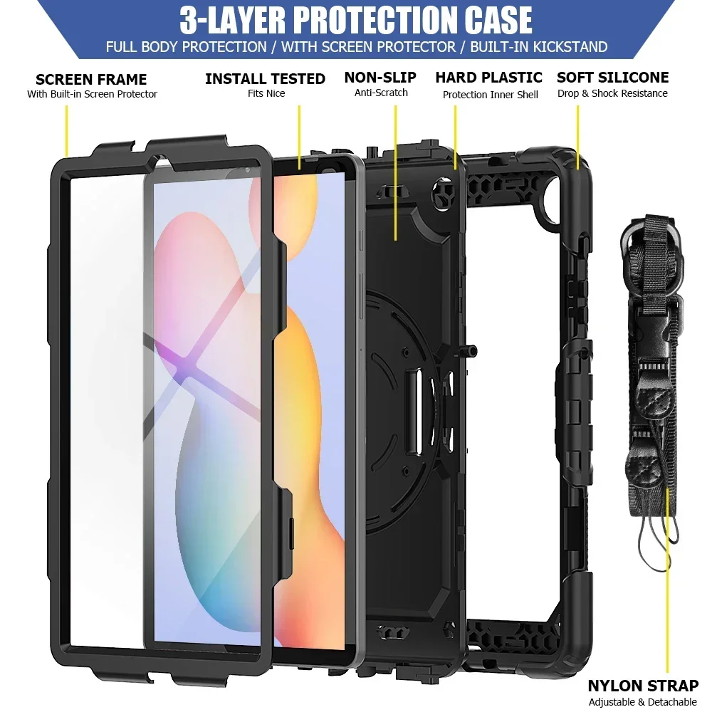 Capa para Tablet com Alça Capa para Samsung Galaxy Tab a8 10.5 Sm-x200 X205 X207 a9 Plus 11 a9 8.7 Kid Capa - Imagem 5