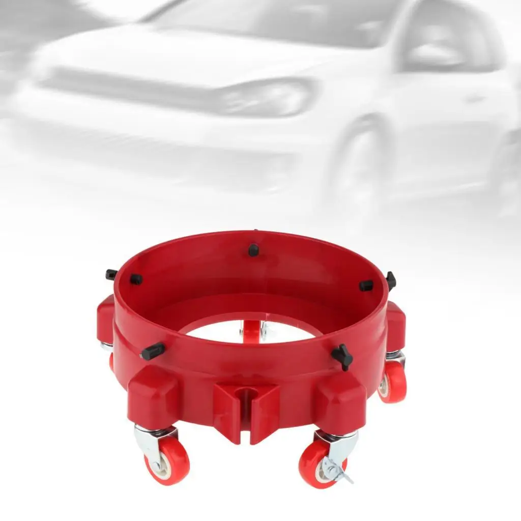 Rolling Bucket Dolly Detailing Tool Removable Bucket Mover Wear Resistance Car Wash Dolly for Car Beauty Cleaners