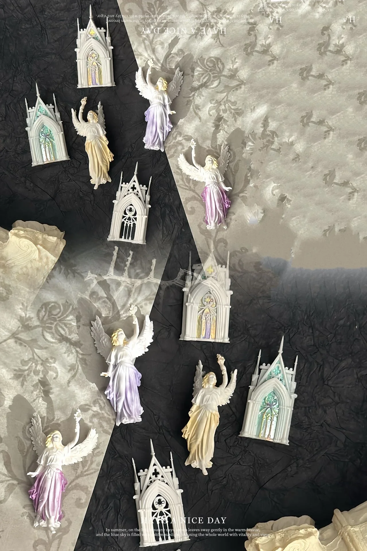 1pc Unicorn  Cobra Angel Castle  3D Acrylic Nail Mold Hand Engraving Mold Nail Art Decorations Silicone Nail Art 4