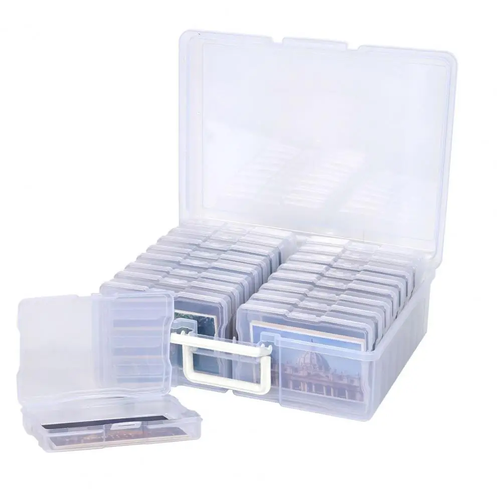 Capacity Photo Box Transparent Acrylic Photo Storage Box Set with Capacity Smooth Edges Dustproof Organizer Container for Photos 4