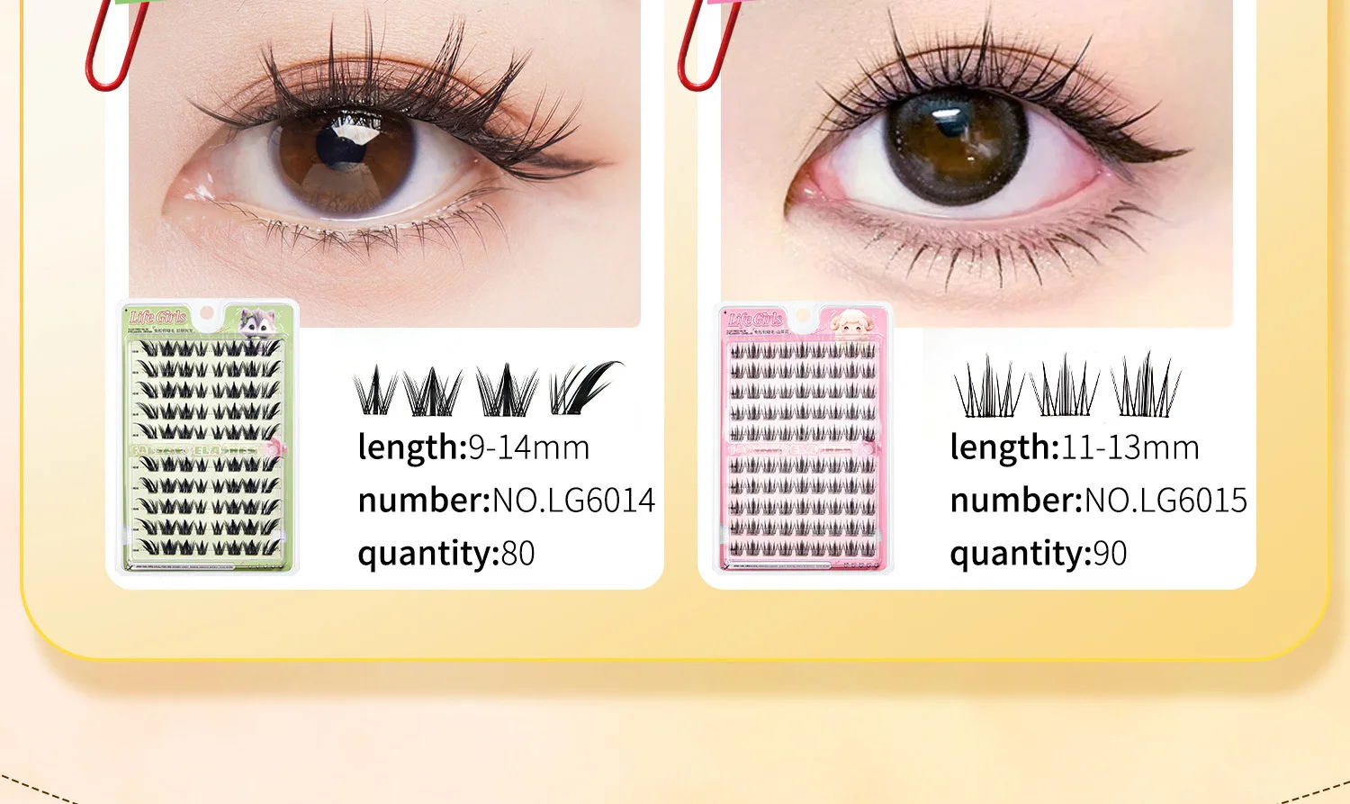 Description Picture 6 of itemNew Self-Adhesive Eyelashes No Glue Fake Lashes Extensions Reusable Eyelashes Glue-free False Eyelashes Individual Lashes Makeup