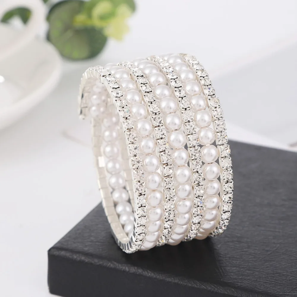 Crystal Rhinestone Wedding Bridal Bracelet for Women