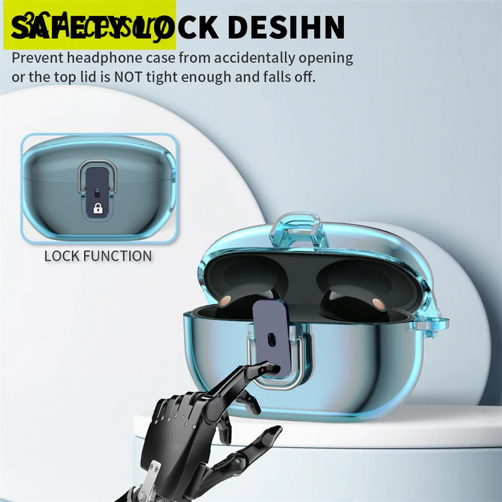 Nuovo Per Sony Wf-1000Xm5 Custodia Trasparente Tpu Switch Custodia Per Auricolari Prevenzione Caduta/Guscio Antigraffio Per Sony 2023 Wf-1000Xm5