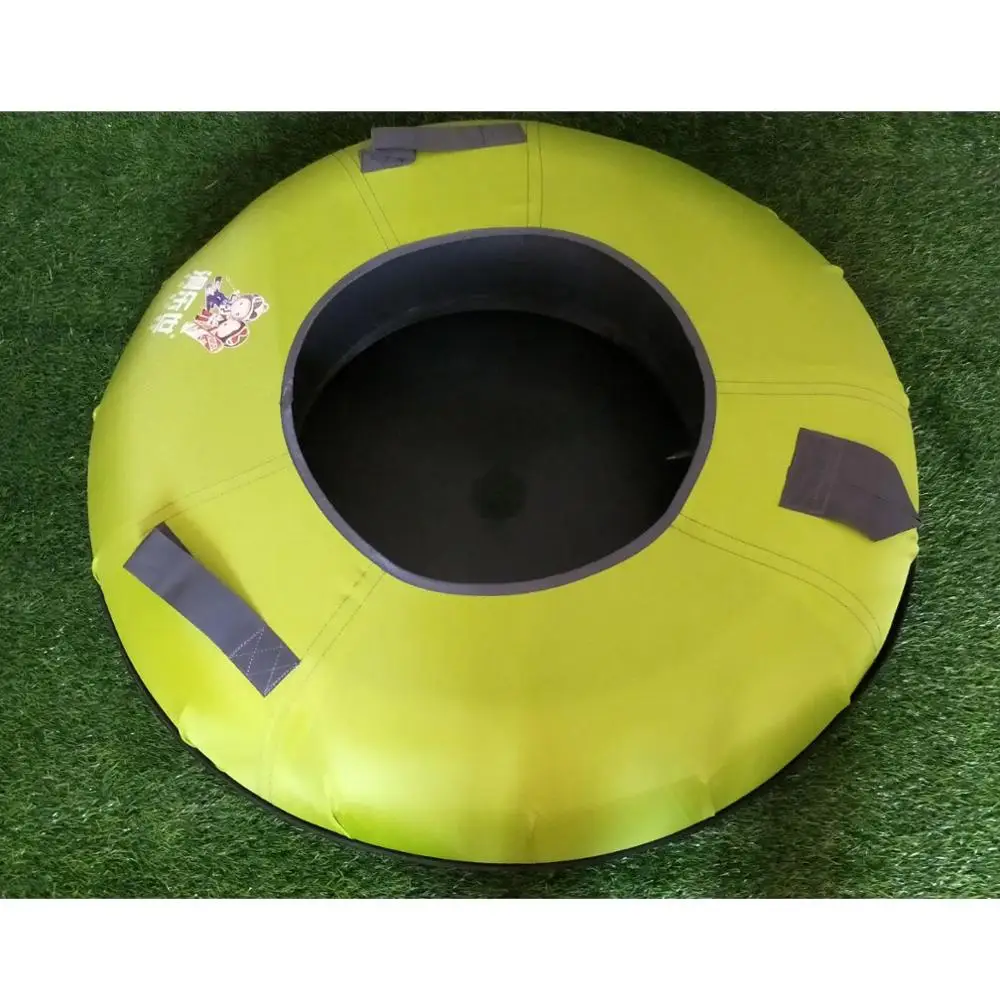 Winter Sport 0.6mm Pvc Bottom Towable Grass Sand Sled Inflatable Ski Cold Resistant Adult Snow Tube With Nylon Cover