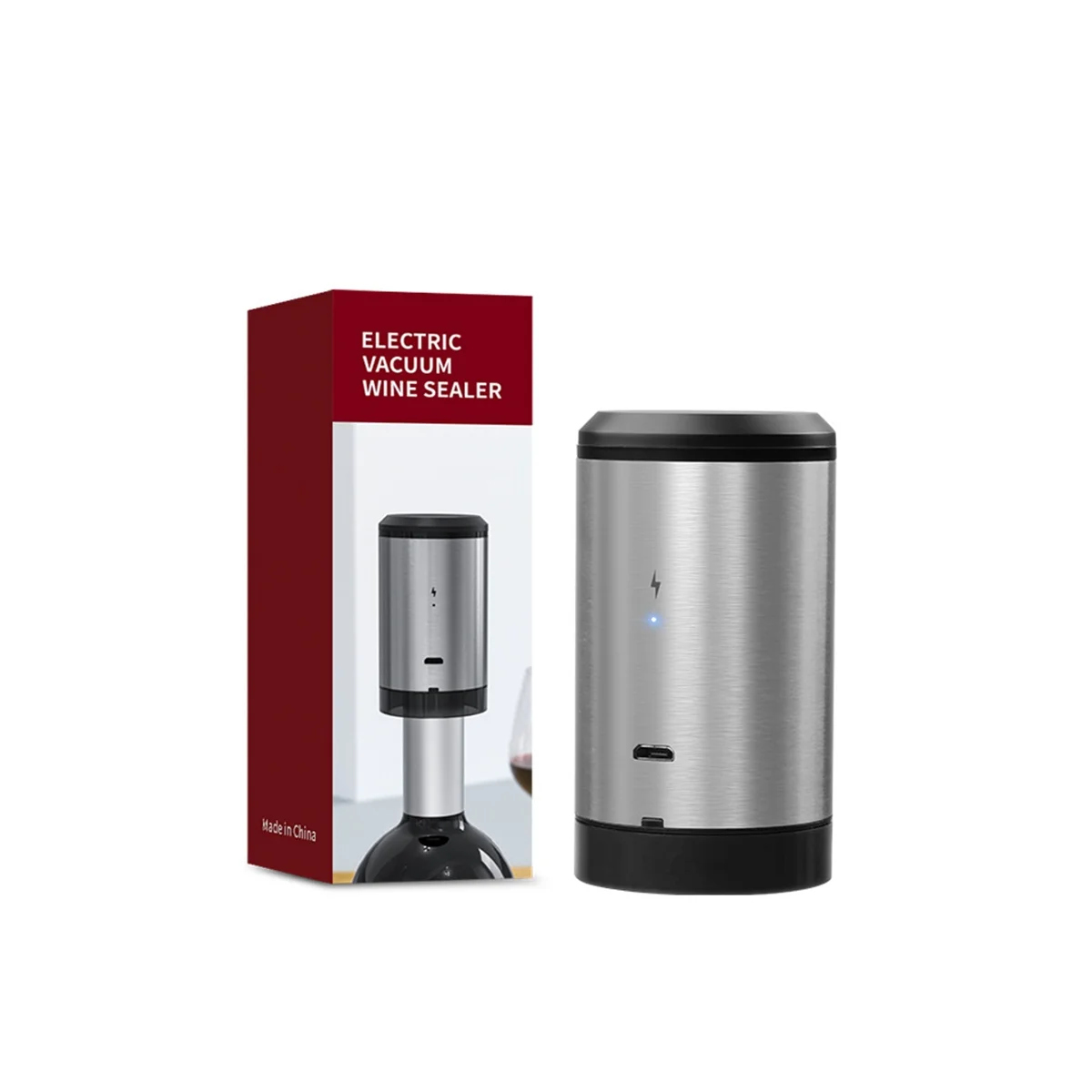 

Wine Sealer Vacuum Pump Anti-Pour Detecion Electric Wine Saver Wine Vacuum Stopper Wine Bottle Sealer Bar Accessories