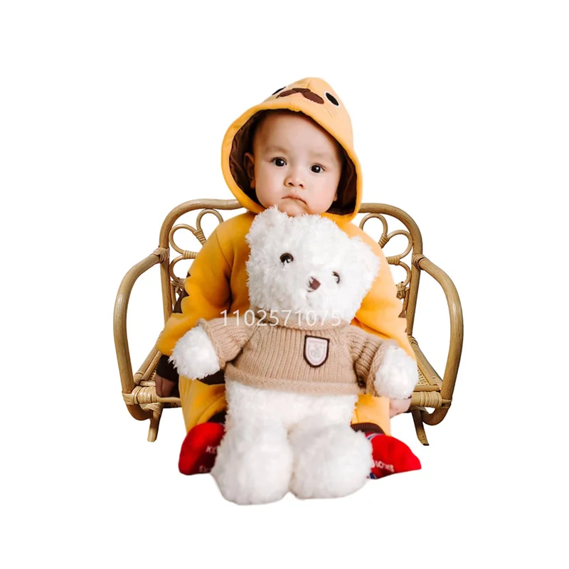 

Newborn Photography Props Retro Rattan Basket Chair Infant Photo Recien Baby Girl Boy Posing Bed Background Photography Accessor