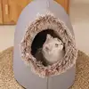 Cat Bed Comfortable Pet Sleeping Bed, Portable Cat Bed Warm And Thickened Pet Bed With Handle Portable Cat Bed Winter Pet Suppli 6