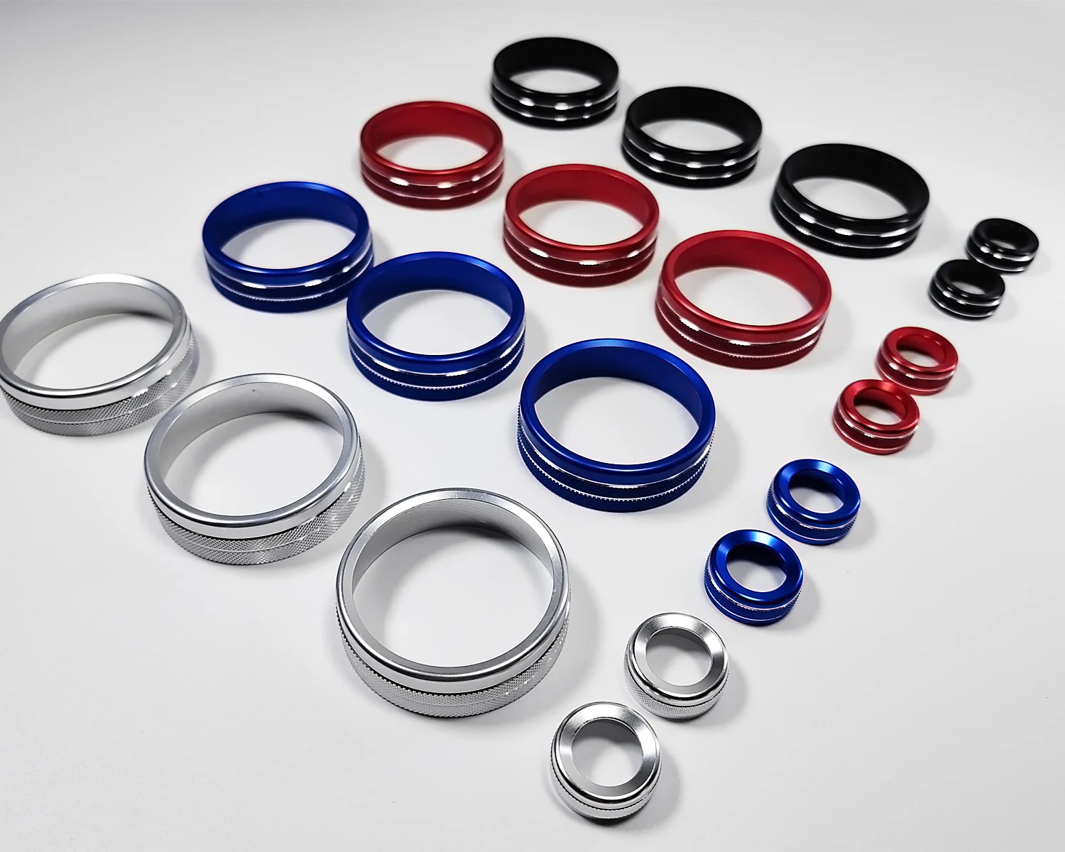 Für subaru brz gr86 2021 2022 2023 2024 Auto klimaanlage Schalter knopf abdeckung Sound knopf abdeckung Aluminium legierung Audio knopf Zierring – Detail 2