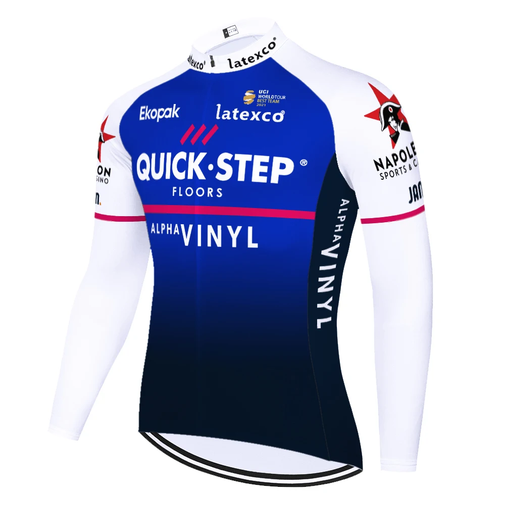 QUICK STEP Team long sleeve Cycling jersey maillot ciclismo hombre invierno hombre bicycle shirt tenue cycliste homme