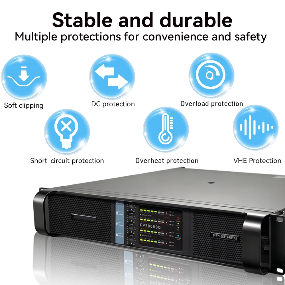 폴킷슨 FP20000Q 오디오 파워 앰프 4채널 4x1350W 10000와트 라이브 쇼 전문 디스코 DJ 오디오 스피커 서브우퍼