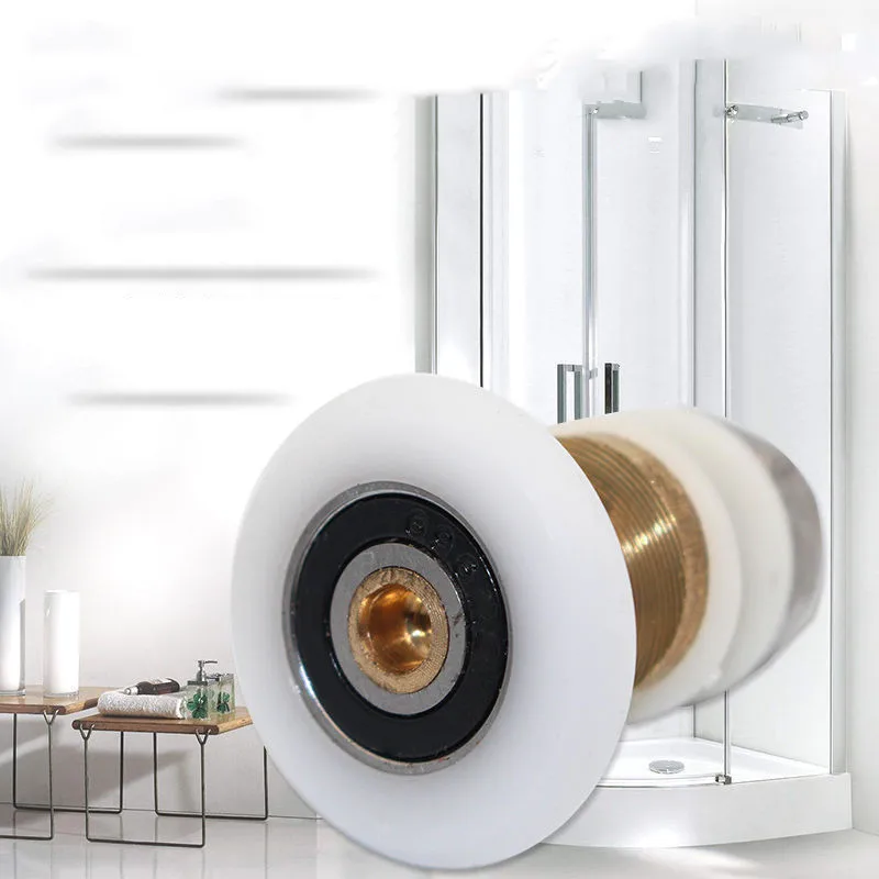 Shower Room Accessories 8PCS 20/23/25/27mm Diameter Shower Glass Sliding Door Hanging Wheel Roller Bathroom Sliding Cabinet Eccentric Pulleys