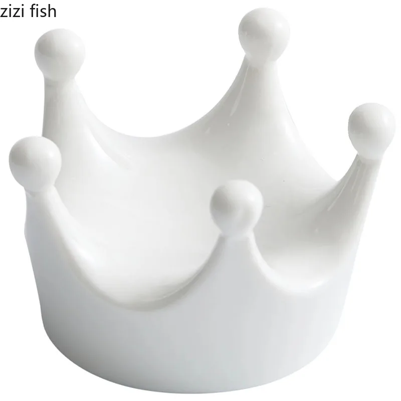 Creative Crown Shaped Ceramic Dim Sum Plate Dessert Dish Sushi Dish Restaurant Molecular Cuisine Display Tableware